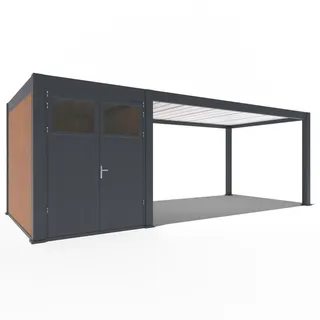 Orion Opbergmodule - 400 cm - Antraciet/Wood - afbeelding 2