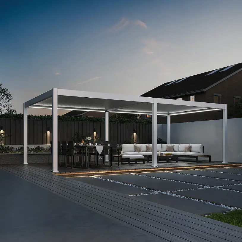 Orion Premium E-LED Overkapping 400x600 cm - Wit - afbeelding 2