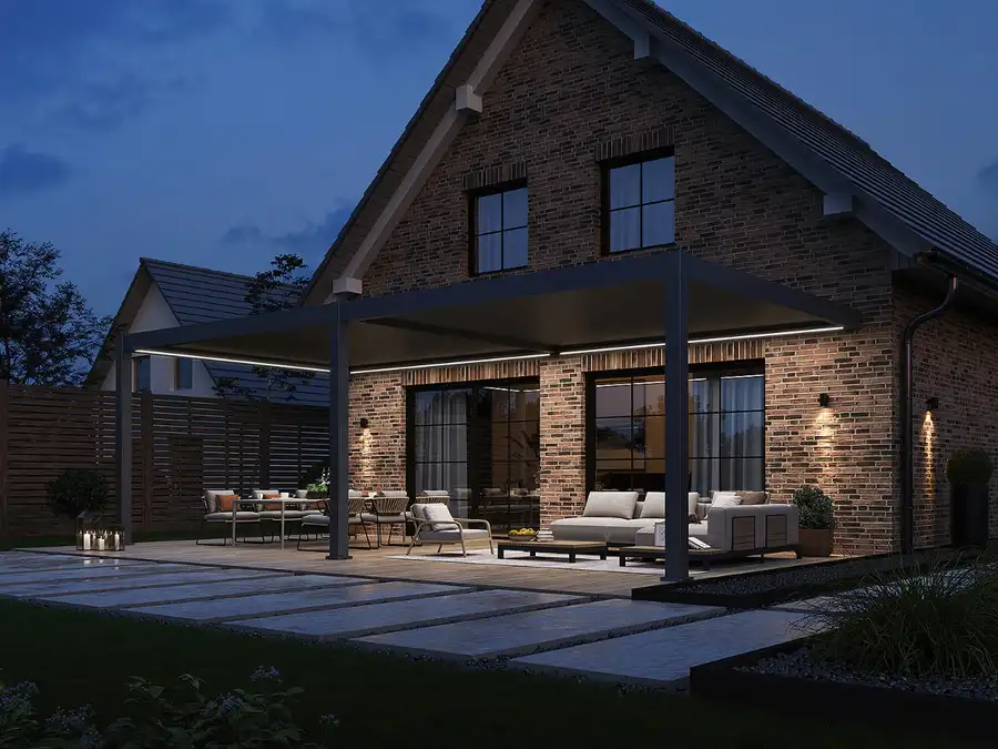 Orion Premium E-LED Overkapping Muurbevestiging - 400x600 cm - Wit - afbeelding 2