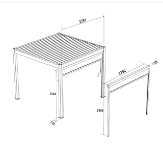 Orion Windscherm 300 cm - Antraciet - afbeelding 5