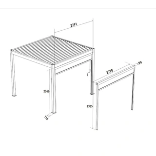 Orion Screen 300 cm - Kiezelgrijs - afbeelding 6