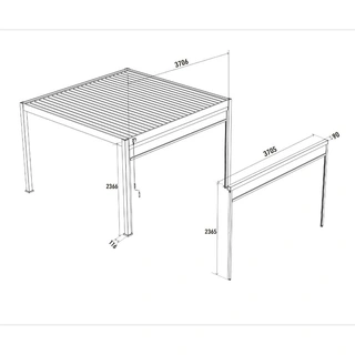 Orion Screen 400 cm - Kiezelgrijs - afbeelding 6