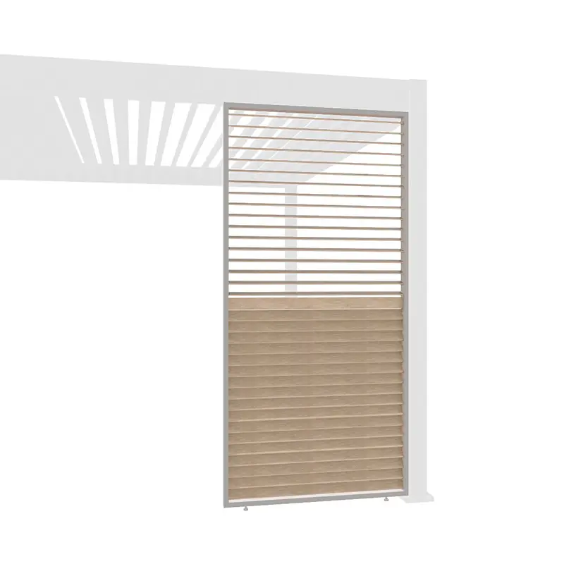 Orion Shutterpaneel - Kantelbaar - Horizontaal - 113 cm - Kiezelgrijs/Wood - afbeelding 1