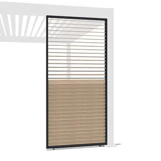 Orion Shutterpaneel - Kantelbaar - Horizontaal - 123 cm - Antraciet/Wood