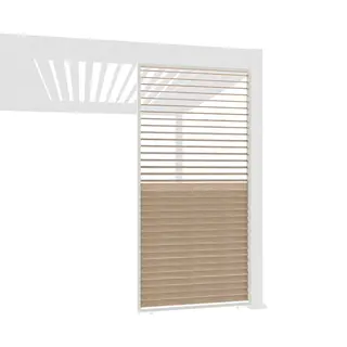 Orion Shutterpaneel - Kantelbaar - Horizontaal - 93 cm - Wit/Wood