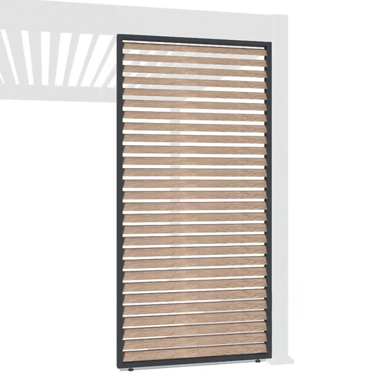 Orion Shutterpaneel - Vast - Horizontaal - 123 cm - Antraciet/Wood - afbeelding 1