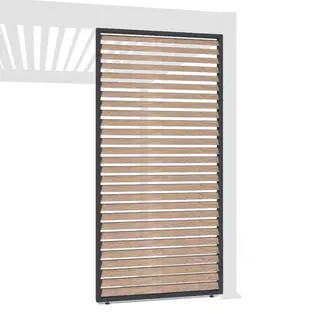 Orion shutterpaneel - Vast - Horizontaal - 93 cm - Antraciet/Wood - afbeelding 1