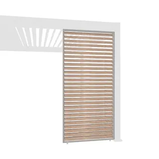 Orion shutterpaneel - Vast - Horizontaal - 93 cm - Kiezelgrijs/Wood - afbeelding 1