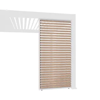 Orion shutterpaneel - Vast - Horizontaal - 93 cm - Wit/Wood