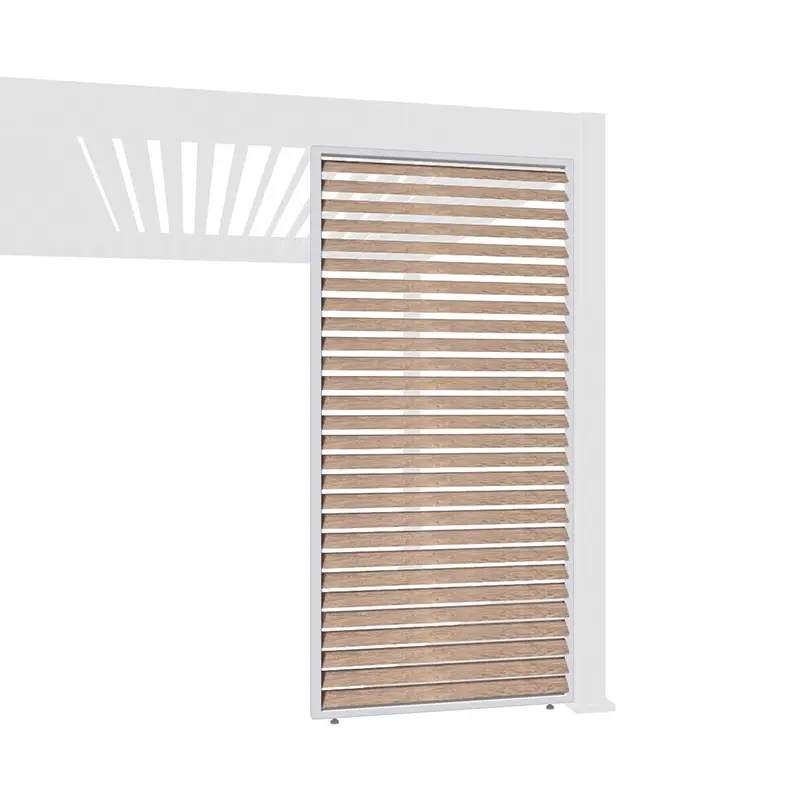 Orion shutterpaneel - Vast - Horizontaal - 93 cm - Wit/Wood - afbeelding 1