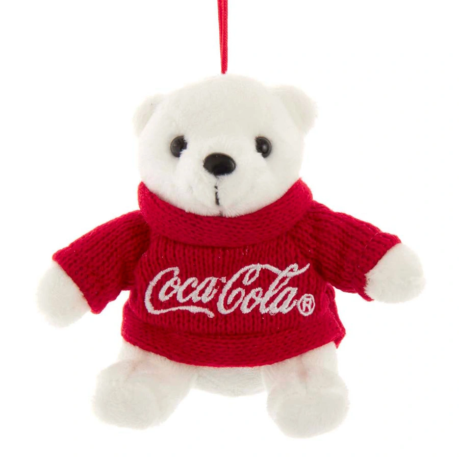 Kurt S. Adler Ornament Coca-Cola Beer met Trui - 10 cm
