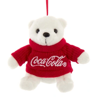 Kurt S. Adler Ornament Coca-Cola Beer met Trui - 10 cm
