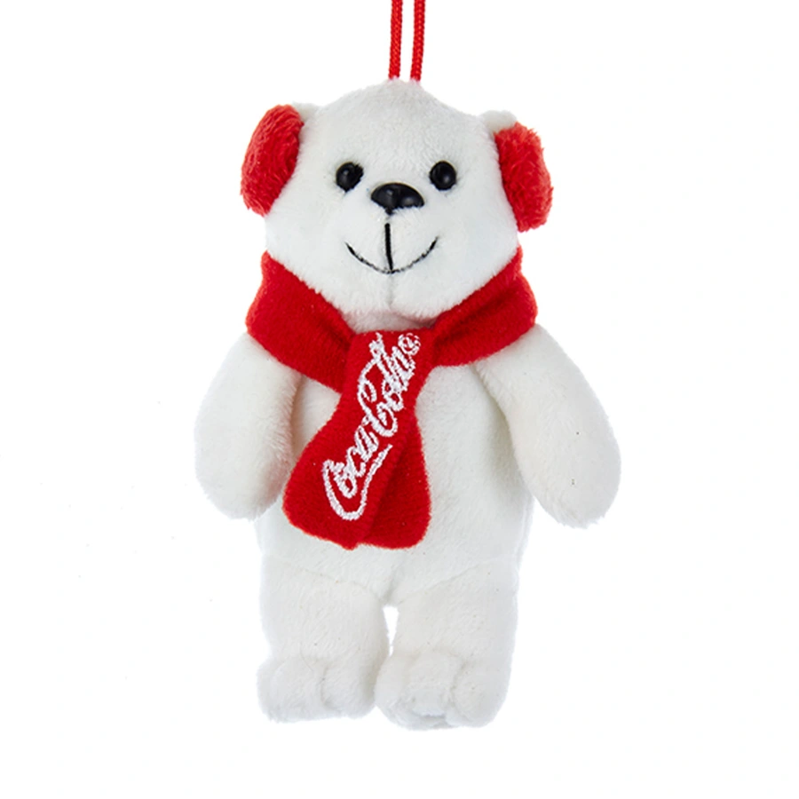 Kurt S. Adler Ornament Coca-Cola Beer met Oorwarmers - 10 cm