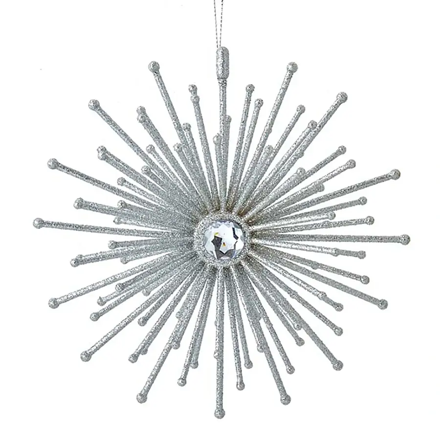 Kurt S. Adler Ornament Zilver Sneeuwvlok - 18 cm