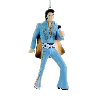 Kurt S. Adler Ornament Elvis Presley Blauw - 10 cm