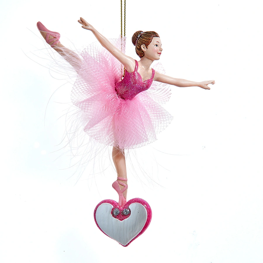 Kurt S. Adler Ornament Ballerina op Hart - 16 cm