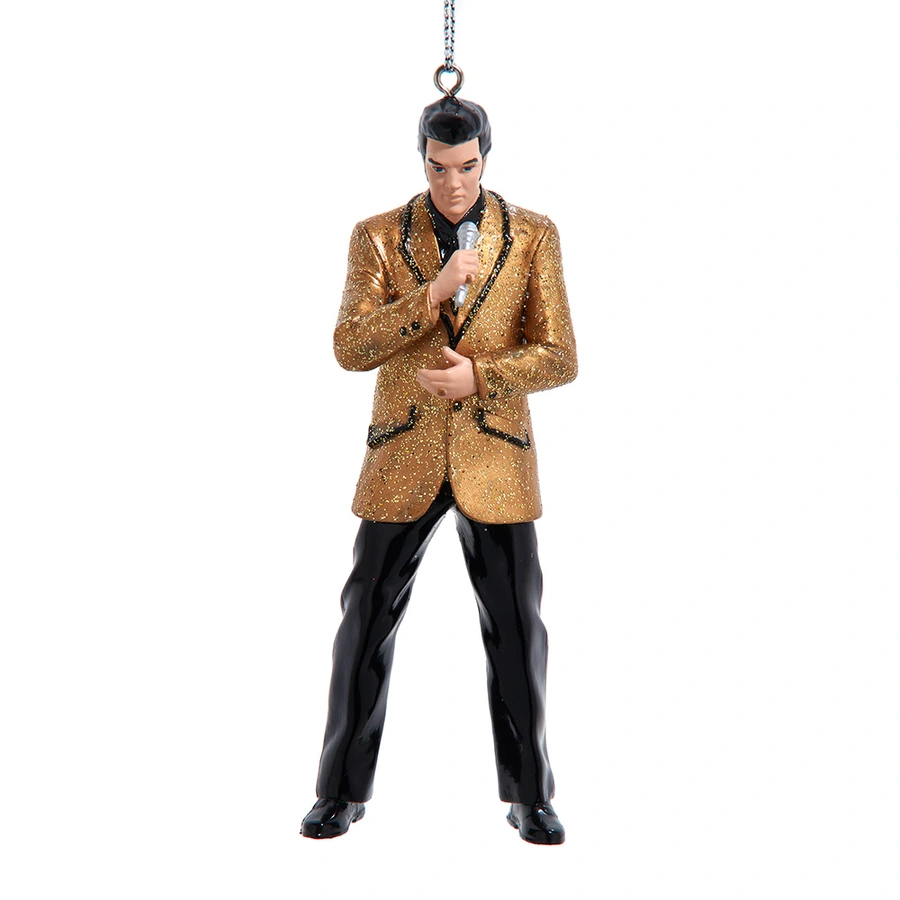 Kurt S. Adler Ornament Elvis met Gouden Jas - 12 cm