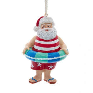 Kurt S. Adler Ornament Kerstman met Zwemband - 10 cm