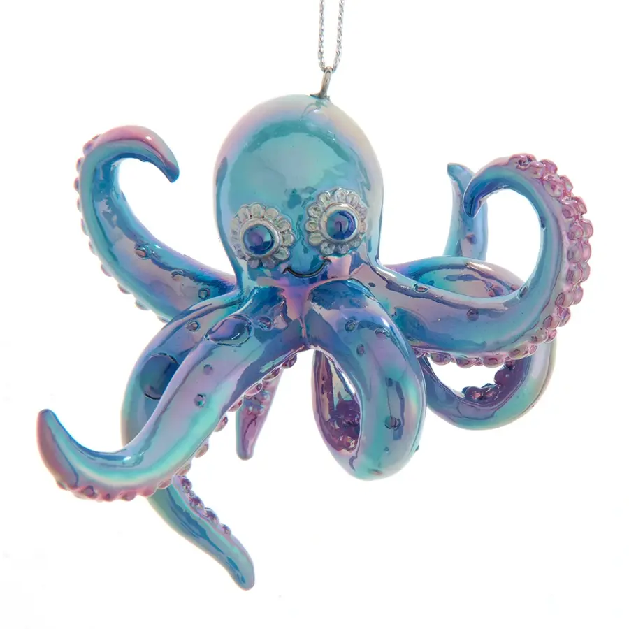 Kurt S. Adler Ornament Kleurige Octopus - 8 cm
