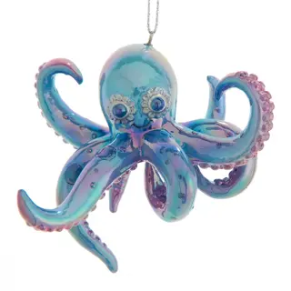 Kurt S. Adler Ornament Kleurige Octopus - 8 cm