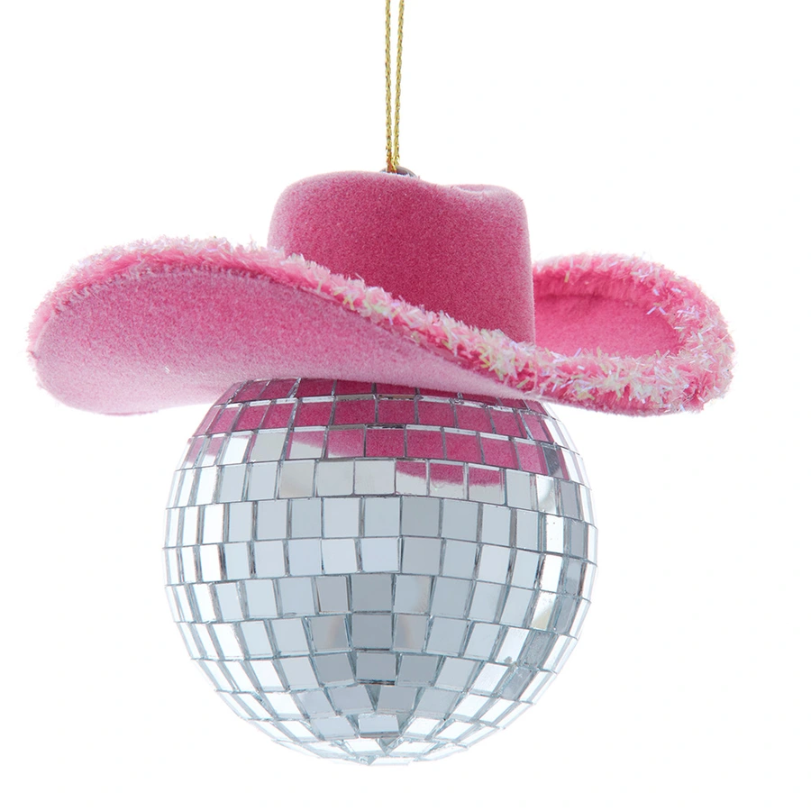 Kurt S. Adler Ornament Discobal met Cowboyhoed - 8 cm