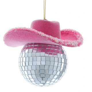 Kurt S. Adler Ornament Discobal met Cowboyhoed - 8 cm
