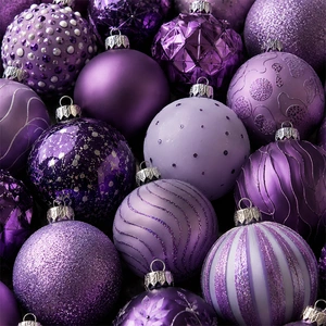 Paarse kerstballen