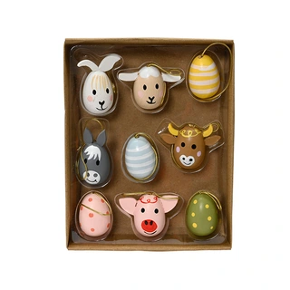 Paas Figuurtjes Ei Hout - 9 st. | Tuincentrum De Boet