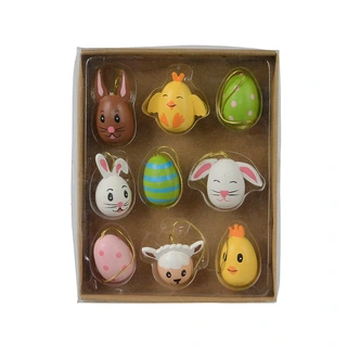 Paas Figuurtjes Hout - 9 st. | Tuincentrum De Boet