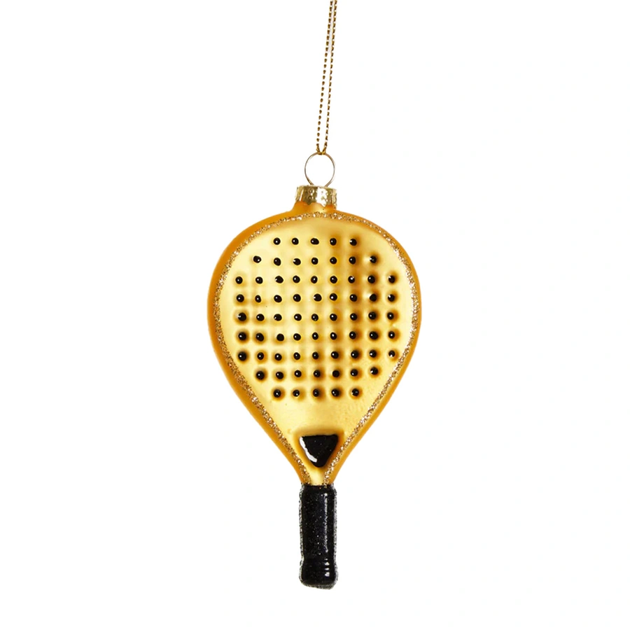 Yup Kerstornament Padelracket - Goud - afbeelding 1