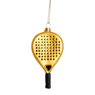 Yup Kerstornament Padelracket - Goud - afbeelding 1