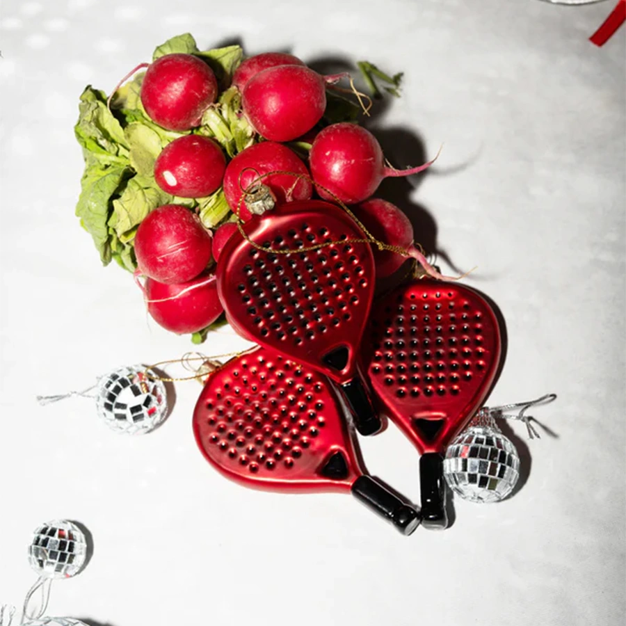 Yup Kerstornament Padelracket - Rood - afbeelding 3