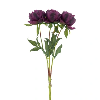 Kunstbloem Paeony Marlie Bundle Aubergine - 63 cm| De Boet