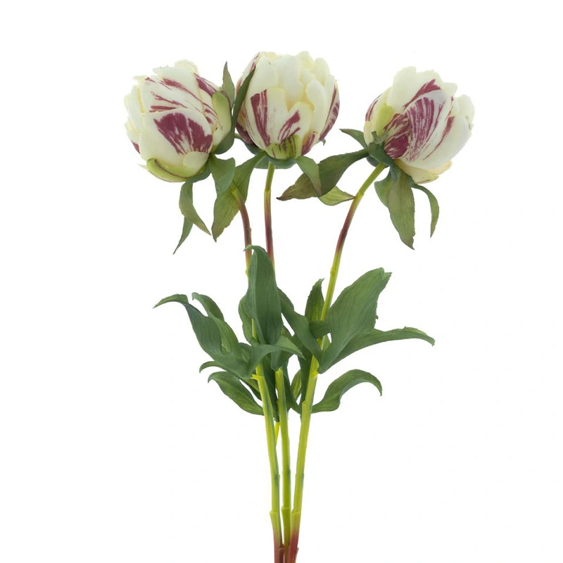 Kunstbloem Paeony Marlie Bundle Crème - 48 cm