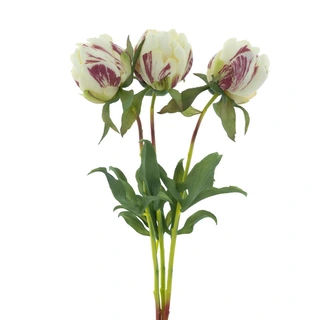 Kunstbloem Paeony Marlie Bundle Crème - 48 cm| De Boet