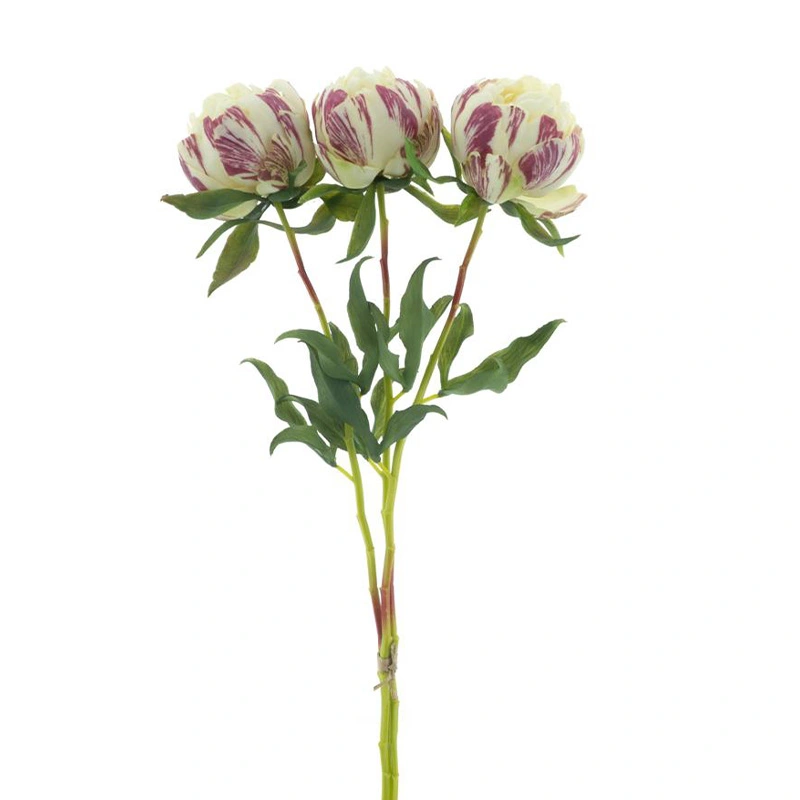 Kunstbloem Paeony Marlie Bundle Crème - 63 cm