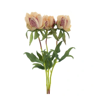 Kunstbloem Paeony Marlie Bundle Peach - 48 cm| De Boet