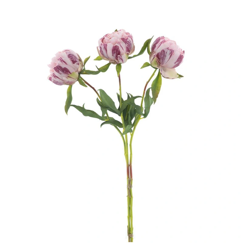 Kunstbloem Paeony Marlie Bundle Roze - 63 cm