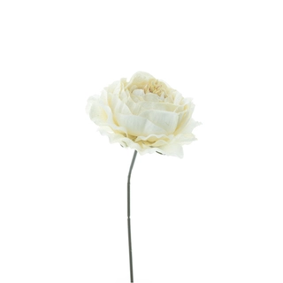 Kunstbloem Paeony Crème - 21 cm