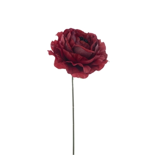 Kunstbloem Paeony Rood - 21 cm