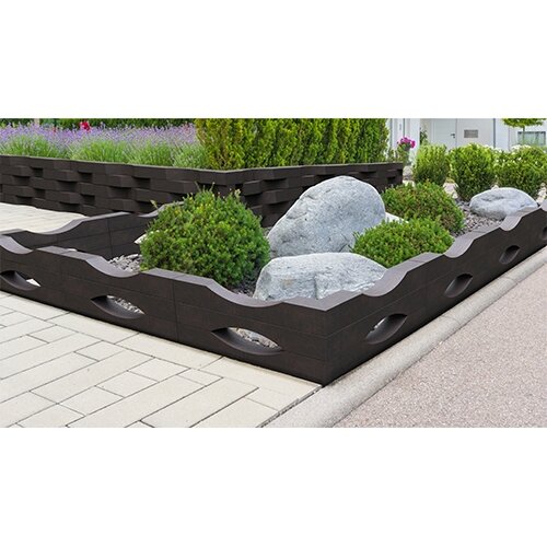 Palissade block Wave 60x15x15cm grijs - afbeelding 3