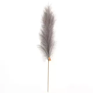 Kunst Pampas Gras 60 cm - Donker grijs