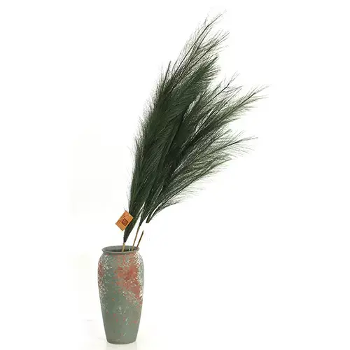 Kunst Pampas Gras 60 cm - Donker groen - afbeelding 2