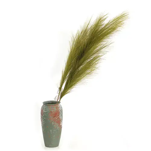 Kunst Pampas Gras 60 cm - Mos groen - afbeelding 2