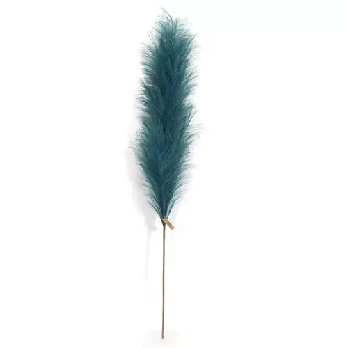 Kunst Pampas Gras 60 cm - Petrol - afbeelding 1