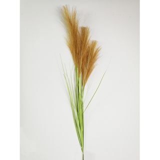 Kunst Pampas gras - 80cm met blad - Bruin
