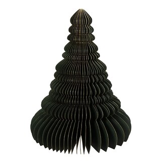 Papieren Kerstboom Glitter 10 cm - Donkergroen