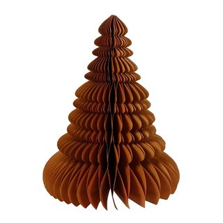 Papieren Kerstboom Glitter 15 cm - Mosterd