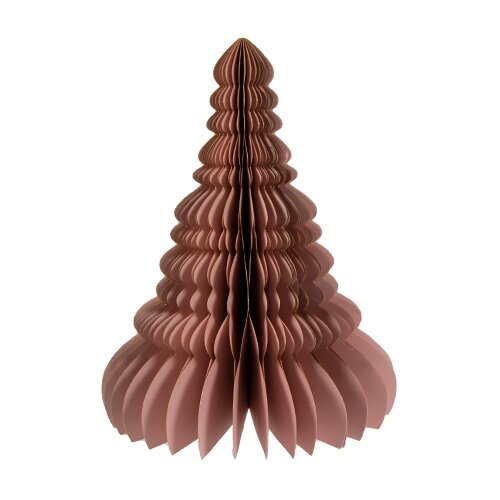 Papieren Kerstboom Glitter 15 cm - Oud Roze