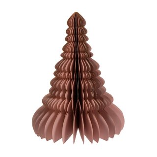 Papieren Kerstboom Glitter 15 cm - Oud Roze